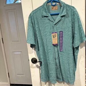 Weatherproof Men's Casual Seafoam Button Down Shirt